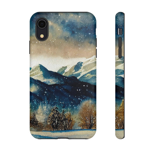 Snowy Colorado Rocky Mountains - Impact Resistant Phone Case iPhone XR Matte